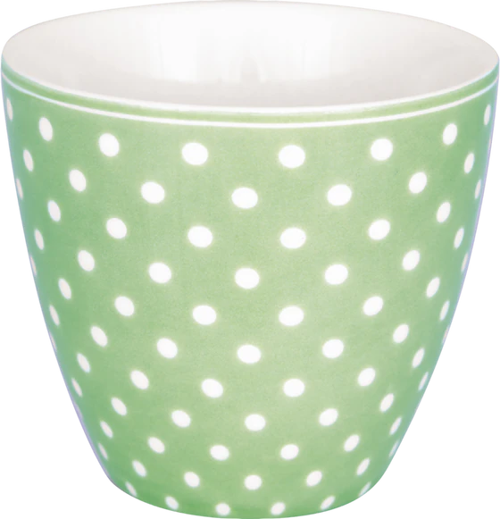 Kaffeebecher Greengate Dotty Blassgrün – Porzellan 350ml