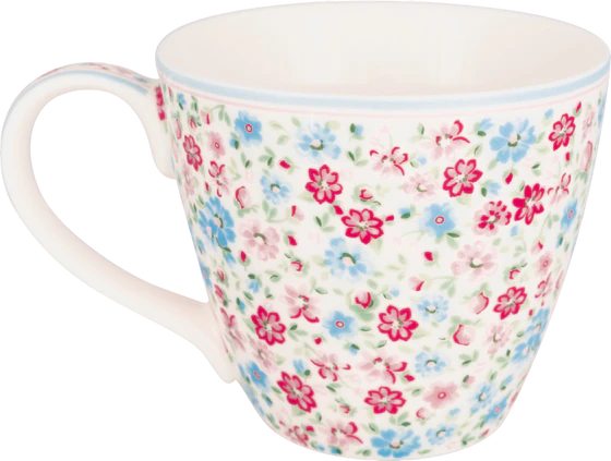 Kaffeebecher Greengate Louisa Weiß – Porzellan, Spülmaschinenfest