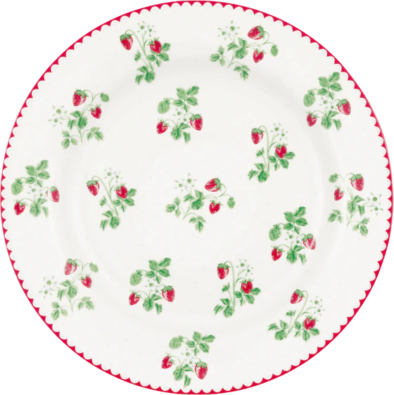 Speiseteller Greengate Berry White – Porzellan, spülmaschinenfest
