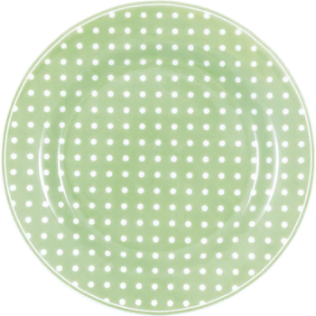 Speiseteller Porzellan Greengate Dotty blassgrün 20,2 cm