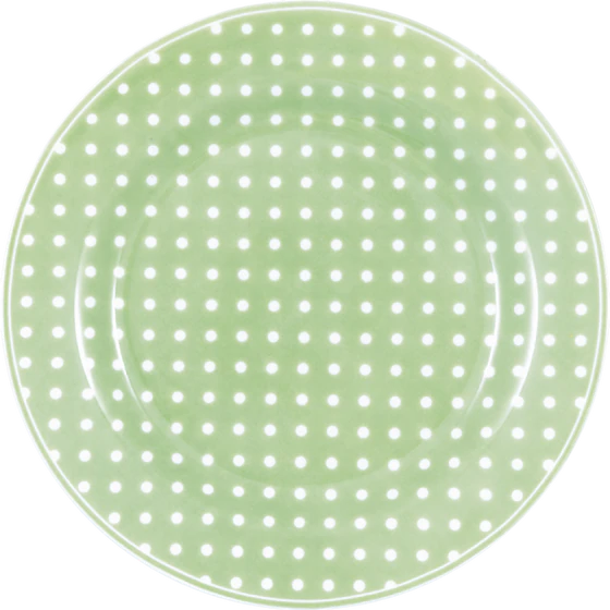 Speiseteller Porzellan Greengate Dotty blassgrün 20,2 cm