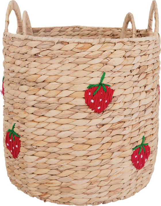 Aufbewahrungskorb Set Greengate Naturfaser Erdbeer-Motiv