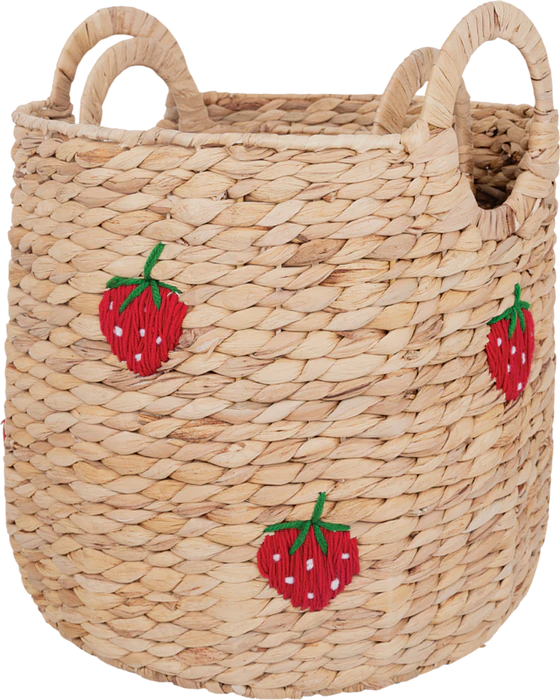 Aufbewahrungskorb Set Greengate Naturfaser Erdbeer-Motiv