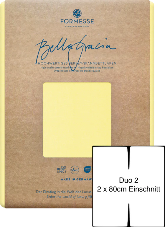 Spannbettlaken Formesse Bella Gracia Duo 2 – Baumwolle, faltenfrei