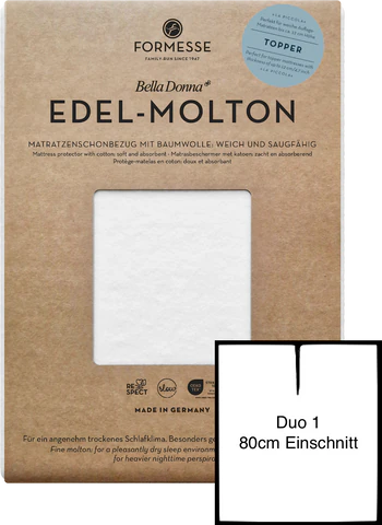 Matratzenschoner Formesse Bella Donna Edel-Molton Duo1 Weiß