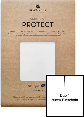 Wasserdichter Matratzenschoner Formesse Satinesse Protect Duo Tencel Weiß