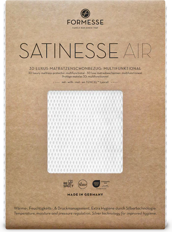 Matratzenschonbezug Formesse Satinesse Air 90x200 Weiß – Atmungsaktiv und Allergikerfreundlich