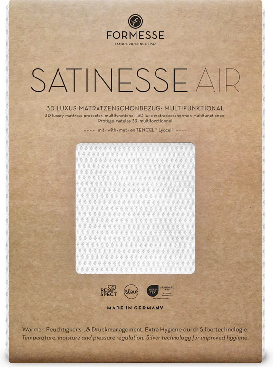 Matratzenschonbezug Formesse Satinesse Air 90x200 Weiß – Atmungsaktiv und Allergikerfreundlich