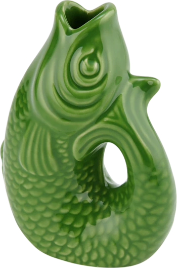 Dekorative Vase Fischform GIFTCOMPANY XS Grün Steingut 0,2L