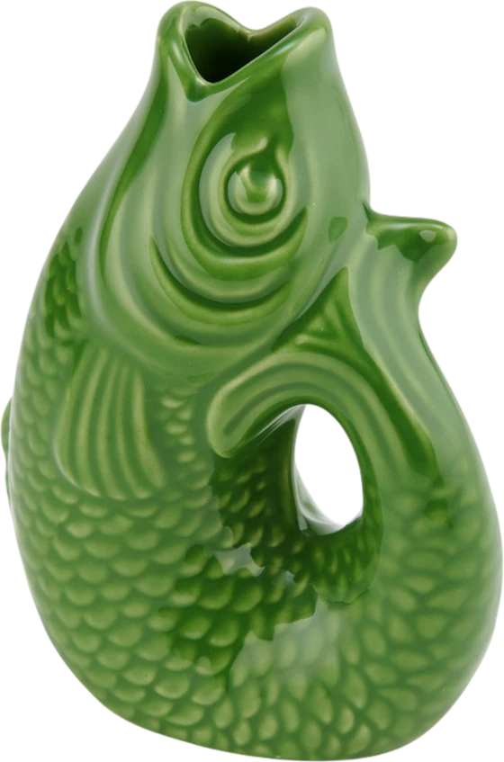 Dekorative Vase Fischform GIFTCOMPANY XS Grün Steingut 0,2L