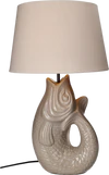 Tischleuchte Fischform Steingut sandstone GIFTCOMPANY