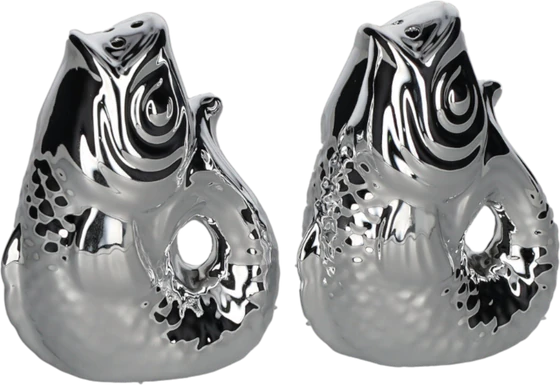 Salz- und Pfefferstreuer Set Fisch silber GIFTCOMPANY