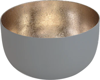 Windlicht aus Metall GIFTCOMPANY Madras S cool grey/gold