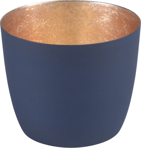 Windlicht aus Metall GIFTCOMPANY Madras M midnight blue/gold