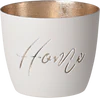Windlicht Metall GIFTCOMPANY Madras Home Weiß/Gold Eisen