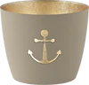 Windlicht aus Metall GIFTCOMPANY Madras Anker Sandstone Gold