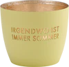 Windlicht aus Metall Madras M Pastellgelb Gold GIFTCOMPANY