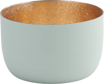 Windlicht aus Metall Madras S Pastellblau Gold – GIFTCOMPANY