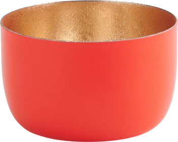 Windlicht Metall GIFTCOMPANY Madras S Neon Rot Gold Eisen