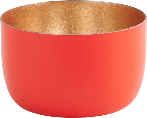 Windlicht Metall GIFTCOMPANY Madras S Neon Rot Gold Eisen