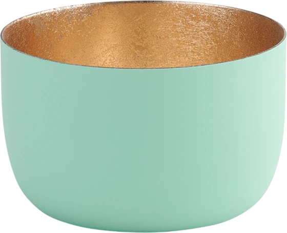 Windlicht aus Metall Madras S aqua/gold von GIFTCOMPANY