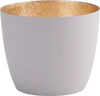 Windlicht Eisen Madras M pastellgrau gold GIFTCOMPANY