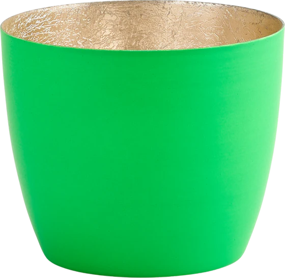 Windlicht Metall GIFTCOMPANY Madras M Neon Grün Gold