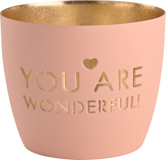 Windlicht aus Metall GIFTCOMPANY Madras Motiv You are wonderful