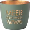 Windlicht aus Metall GIFTCOMPANY Madras M powder blue gold