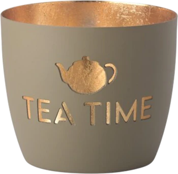 Windlicht Madras M sandstone/gold – GIFTCOMPANY Tea Time Design