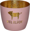 Windlicht aus Metall GIFTCOMPANY Madras M Rosa Gold Unikat