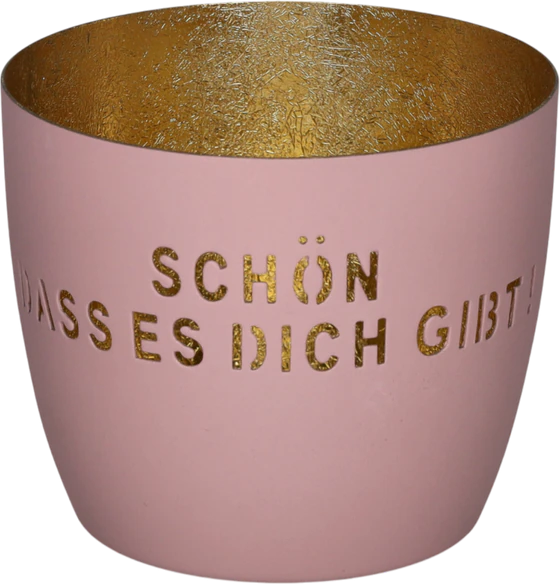 Windlicht Metall GIFTCOMPANY Madras M Rosa Gold – Handgefertigt