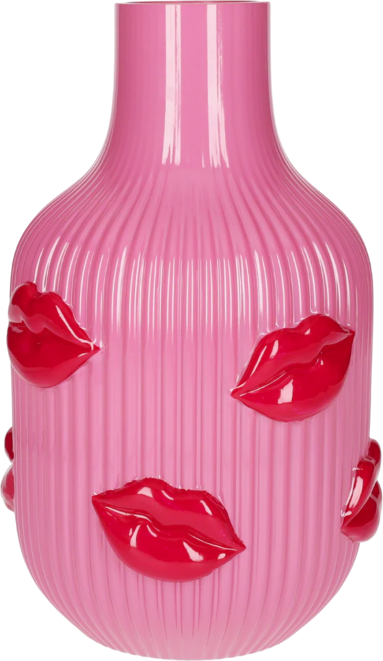 Dekorative Glasvase L´amour Rosa Lippen 25cm – GIFTCOMPANY