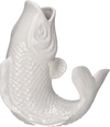 Dekorative Vase Fischform Weiß GIFTCOMPANY Mamsell Koi S Glasiert