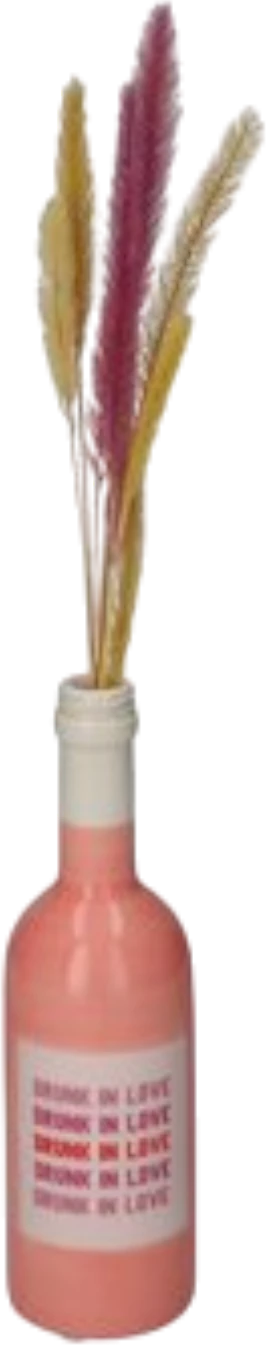 Dekorative Vase Flaschenform Rosa Drunk in Love – GIFTCOMPANY