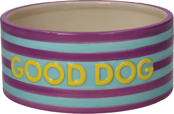 Futternapf für Haustiere GIFTCOMPANY Love Pets M lila/blau Steingut
