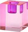 Kerzenhalter Kristallglas pink/lila GIFTCOMPANY Dioptrics 6cm