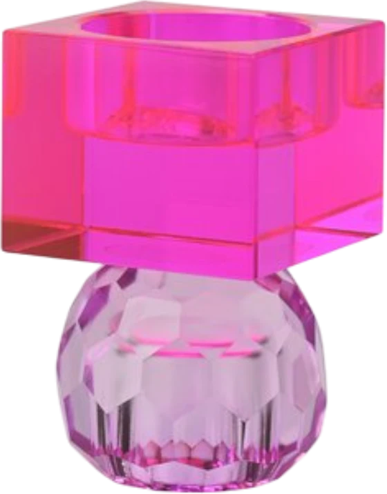 Teelichthalter Kristallglas Sari Helllila Pink – GIFTCOMPANY