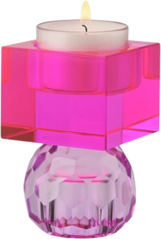 Teelichthalter Kristallglas Sari Helllila Pink – GIFTCOMPANY