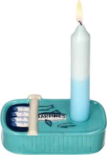 Kerzenhalter Dolomit blau - GIFTCOMPANY Mignon Sardinendose