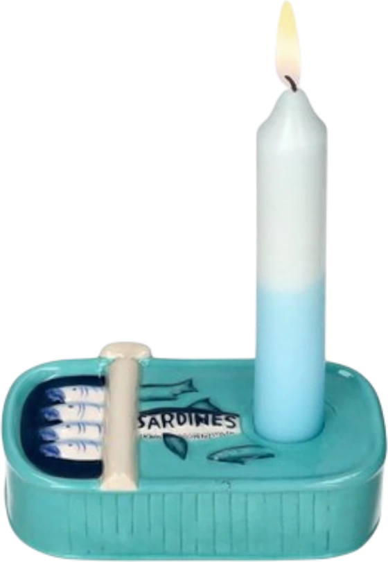 Kerzenhalter Dolomit blau - GIFTCOMPANY Mignon Sardinendose