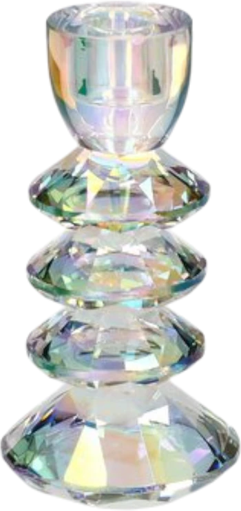 Kerzenhalter Kristallglas H16cm GIFTCOMPANY Sari irisierend