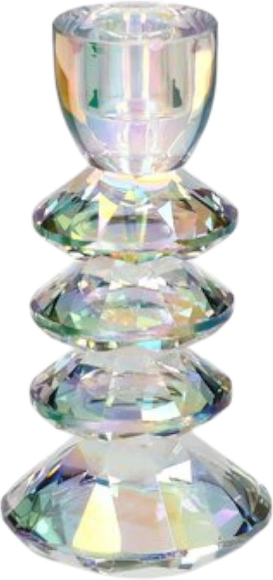 Kerzenhalter Kristallglas H16cm GIFTCOMPANY Sari irisierend