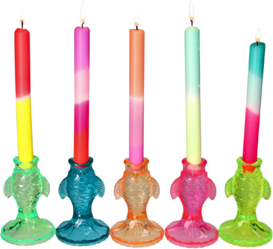 Kerzenhalter Glas Fischform Jacquard 5-fach Set – GIFTCOMPANY