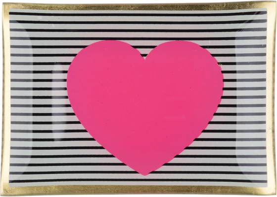 Dekorativer Glasteller Herz M Mehrfarbig – GIFTCOMPANY Unikat