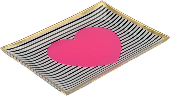 Dekorativer Glasteller Herz M Mehrfarbig – GIFTCOMPANY Unikat