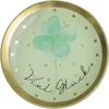 Dekorativer Glasteller GIFTCOMPANY Love Plates Mint Rund Glück
