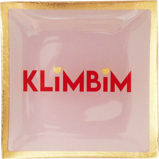 Dekorativer Glasteller GIFTCOMPANY Love Plates Rosa Unikat