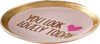 Dekorativer Glasteller GIFTCOMPANY Love Plates Pink Rund
