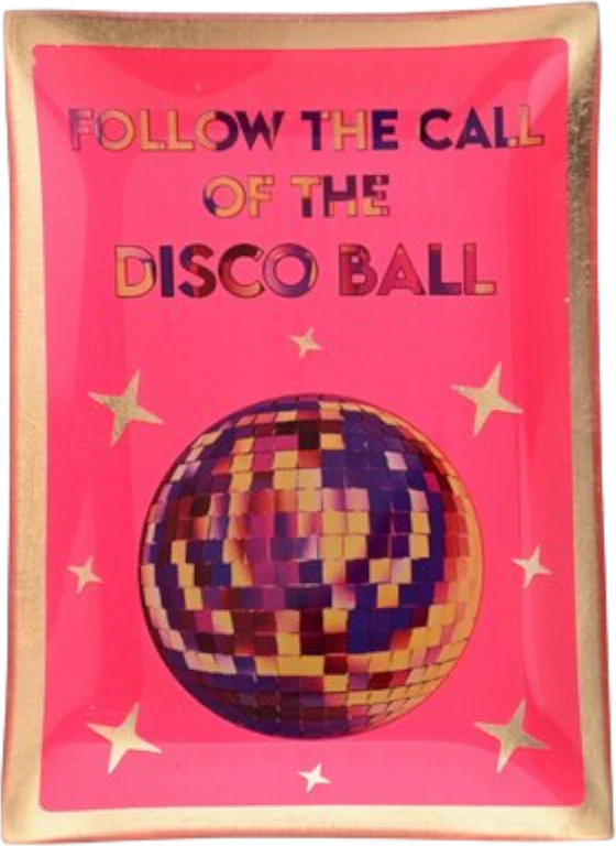 Dekorativer Glasteller GIFTCOMPANY Love Plates Neon Pink